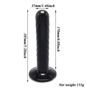 Orissi - Female Leather Strap On Vibrator (L:17cm - D:3.7cm)